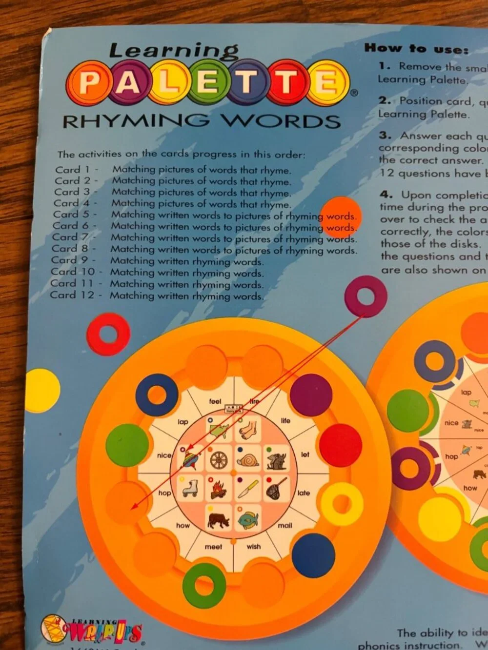 Learning Palette Reading Set 2 Bases & 8 Card Packs Grades 1-2 Set B S3